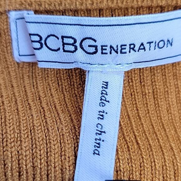 BCBGeneration Womens Caramel Ribbed Sleeveless Peek-A-Boo Tank Top/Vest Size XL - Picture 9 of 9